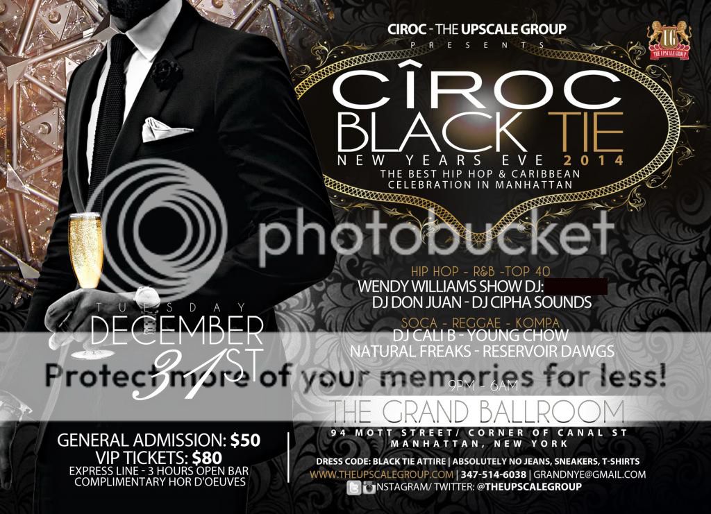 black tie event flyer